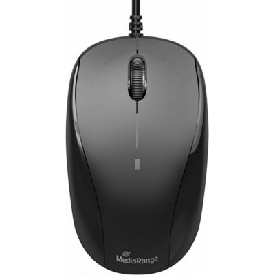 Mouse MediaRange Corded 3-button Black/Grey