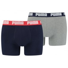 Мужские трусы Puma Basic Boxer 2P Blue/Grey Melange S (521015001036)