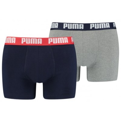 Мужские трусы Puma Basic Boxer 2P Blue/Grey Melange S (521015001036)