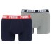 Мужские трусы Puma Basic Boxer 2P Blue/Grey Melange S (521015001036)