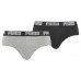 Мужские трусы Puma Basic Brief 2P Dark Grey Melange/Black S (521030001691)