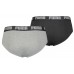 Мужские трусы Puma Basic Brief 2P Dark Grey Melange/Black S (521030001691)