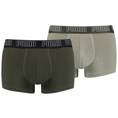 Мужские трусы Puma Basic Trunk 2P Dark Green Combo S