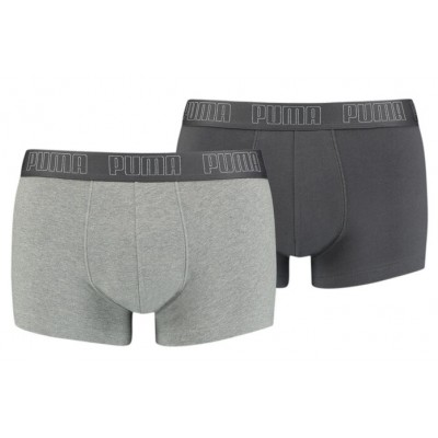 Мужские трусы Puma Basic Trunk 2P Dark Grey Melange/Black S (100000884008)