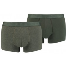 Мужские трусы Puma Basic Trunk 2P Green Melange L