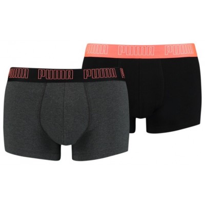 Мужские трусы Puma Basic Trunk 2P Red/Grey/Black S