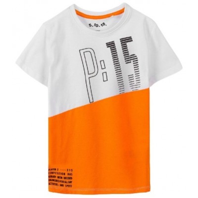 Tricou pentru copii 5.10.15 1I4025 White/Orange 128cm