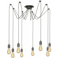 Люстра Mondo Luce Loft Pauc Spider 1.8m E27 Black Metal (8870)