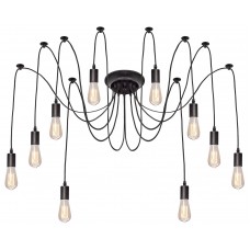 Люстра Mondo Luce Loft Pauc Spider 1.8m E27 Black Metal (8869)