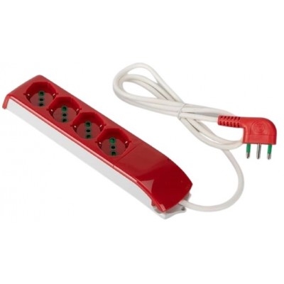 Prelungitor electric Fanton 1.5m 16A 2P+T 3G 1mm Red/White (10219)