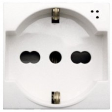 Priză AVE Schuko 2P+T 10/16A 2MWhite (6111)