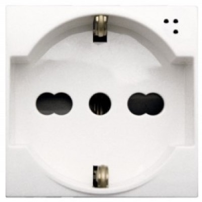 Priză AVE Schuko 2P+T 10/16A 2MWhite (6111)