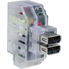 Розетка Fanton USB Keystone 2.4A Transparent (9662)