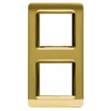 Ramă pentru prize și întrerupătoare AVE 2+2M Ottone/Gold Matte (5672)