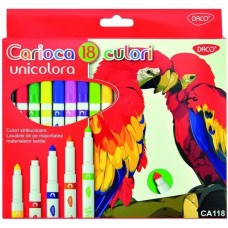 Set carioci Daco Unicolora 18 Colors (CA118)