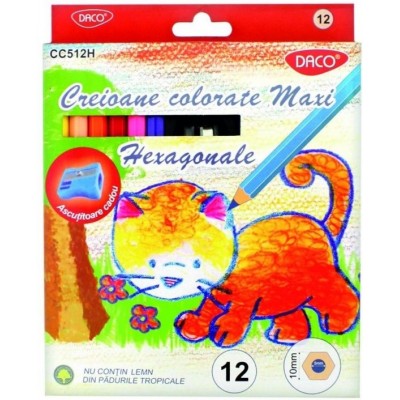 Creioane colorate Daco 12pcs (CC512H)