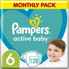 Подгузники Pampers Active Baby Extra Large 6/128pcs