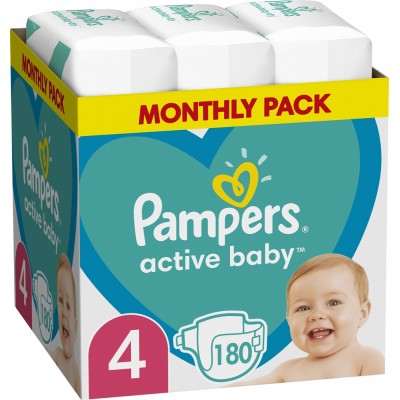 Подгузники Pampers Active Baby Maxi 4/180pcs