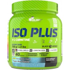 Изотоник Olimp Iso Plus Powder + L-Carnitine Tropic Blue 700g