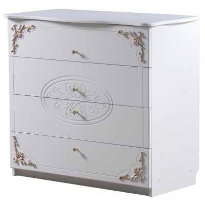 Комод КМК Розалия Белый/Золото (0456.2-02)