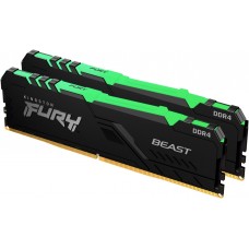 Оперативная память Kingston Fury Beast 64Gb RGB DDR4-3200MHz Kit (KF432C16BBAK2/64)