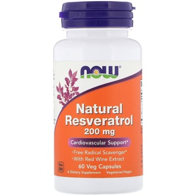 Антиоксидант NOW Natural Resveratrol 200mg 60cap