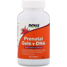 Витамины NOW Prenatal Gels + DHA 90cap