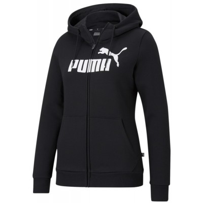 Hanorac de dama Puma ESS Logo Full-Zip Hoodie Fl Puma Black S