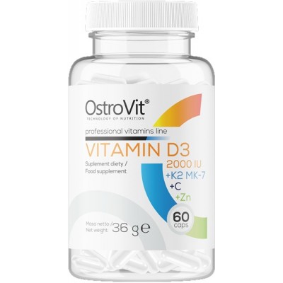 Vitamine Ostrovit Vitamin D3 2000 IU+K2 MK7+VC+ZINC 60cap