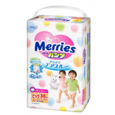 Подгузники Merries Diapers-Panties Universal XL 38pcs