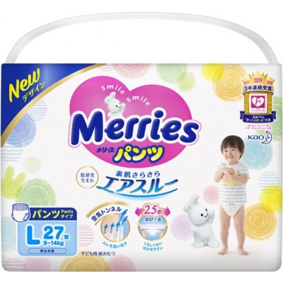 Подгузники Merries Pants L 27pcs