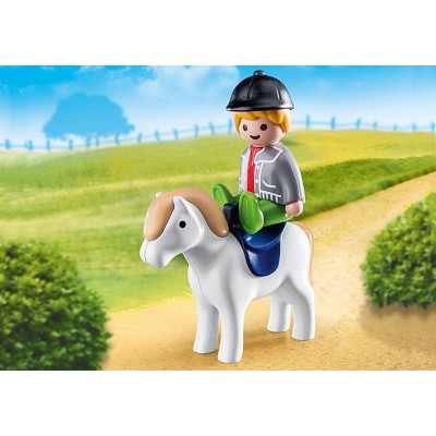 Фигурка героя Playmobil 1.2.3: Boy with Pony (70410)