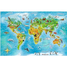 Puzzle Trefl 104 World Map RO (15575)