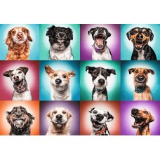 Puzzle Trefl 2000 Funny Dog Portraits II (27119)