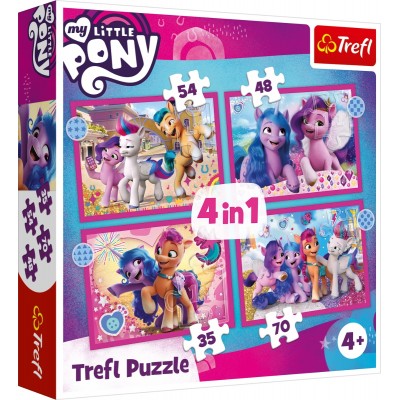 Puzzle Trefl 4in1 Colorful Ponies (34375)