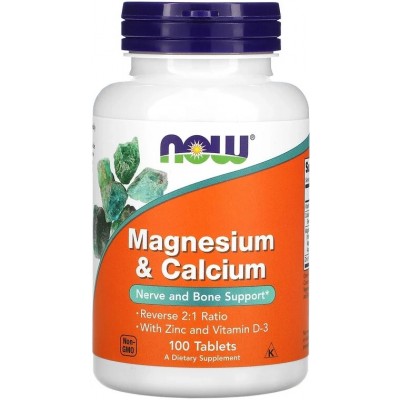 Vitamine NOW Calcium Magnesium 100tab