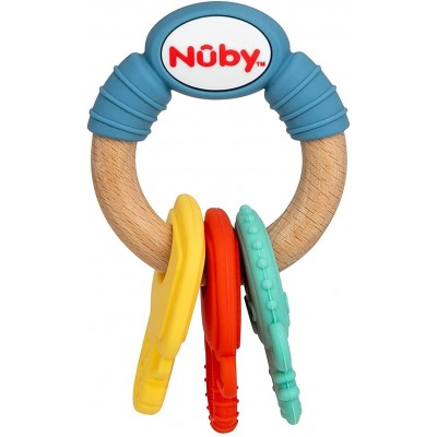 Игрушка-прорезыватель Nuby Wood & Silicone (NV06008)