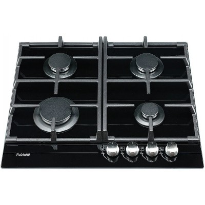 Plită incorporabilă cu gaz Fabiano FHG 1244 VGH Black Glass