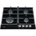 Plită incorporabilă cu gaz Fabiano FHG 1244 VGH Black Glass