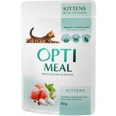 Hrană umedă pentru pisici Optimeal Kittens Chicken 12pcs