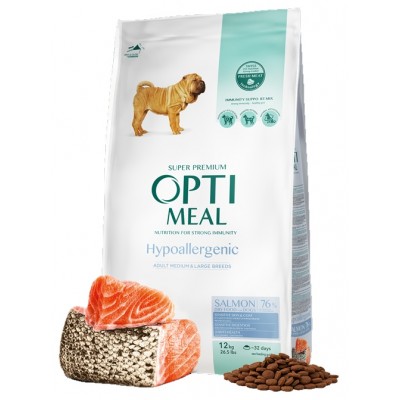 Hrană uscată pentru câini Optimeal Adult Medium & Large Breeds Salmon 12kg