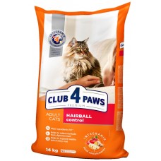 Сухой корм для кошек Клуб 4 лапы Adult Cats Hairball Control 14kg