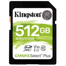 Карта памяти Kingston SDXC 512Gb Class 10 UHS-I U3 (SDS2/512GB)