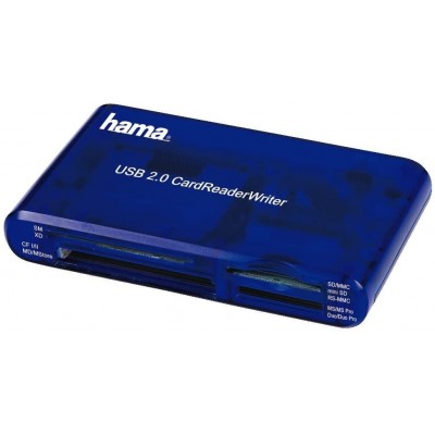 Картридер Hama USB 2.0 Multicard Reader 35in1 Blue (55348)