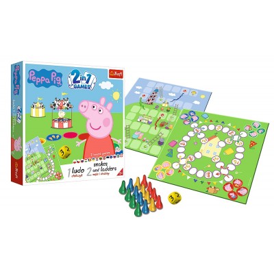 Joc educativ de masa Trefl 2in1 Ludo/Snakes and Ladders Peppa Pig (02067)