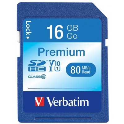 Карта памяти Verbatim microSDHC 16Gb (43962)