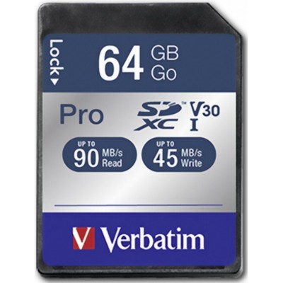 Сard de memorie Verbatim SDXC Pro 64Gb (47022)