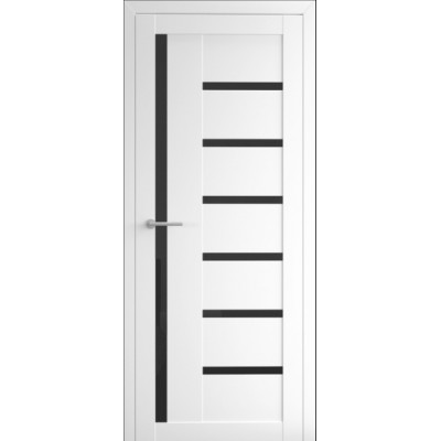 Межкомнатная дверь Albero Madrid Vinil Glass Black White (200x90)