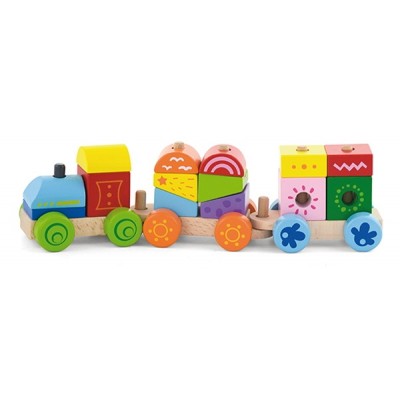 Кубики Viga Stacking Train (50534)