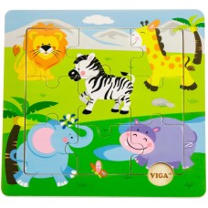 Пазл Viga 9 Discovery Puzzles Wild Animals (50838)